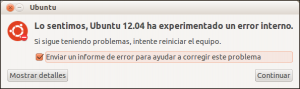 mensaje error ubuntu